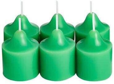 PartyLite Evergreen Flr Lampions – 6 Stück – Kerze mit Glockengefäß, Wald / Evergreen Duft