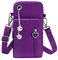 Aucuu Petit Sac Téléphone Portable Femme, Oxford Messenger en Tissu Brassard de Sport avec Bandoulière Réglable, Crossbody Pochette Sacoche Running Armbag pour 7'(avec Prise casque), #1 Noir