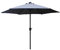 CONCEPT USINE | Parasol Rond droit Ø 2,7 m avec LED Amalfi Gris | Structure Alu & Acier | Toile 100% Polyester | Idéal jardin Terrasse Piscine Balcon | Protection UV et Imperméable | Résistant