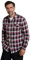 Mountain Warehouse Trace Mens Flannel Long Sleeve Shirt - Lightweight & Breathable Casual Checks Shirt in 100% Cotton with Buttoned Front Pockets - for Travel & Walking Burgundy 3XL