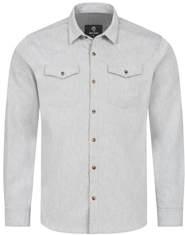 Rock Creek Jeanshemd Herren Denim Langarm H-339 | Jeanshemd für Herren aus Denim, klassisches Langarmhemd für Alltag, Freizeit und moderne Casual-Looks