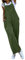 IQYU Salopette da lavoro da donna, in tessuto, estivi, lunghi, in lino, con bottoni, taglie forti, pantaloni da jogging oversize, verde, XXL