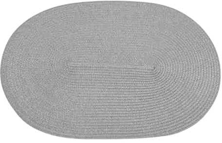 Ueiwffzo 30 * 45cm Oval Platzsets 4er Set Abwaschbar Hitzebeständig Gewebte Tischsets rutschfest Platzdeckchen für Küche, Party, Hochzeit, Weihnachten (Silber)