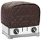 Boczif Toaster Dust Cover, Polyester Fabric Quilted Toaster, Kitchen Small Appliance Covers, Toaster Cover Fits for Most Standard Slice Toasters, Waterproof and Dust Protection (Brown, Small)