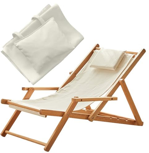 Pastoralist Patio Stuhl Ersatzstoff, 45x17in Oxford Stoff Klappstuhl Ersatzstoff mit Kissen, Stuhl Ersatzstoff für Patio Liegestuhl