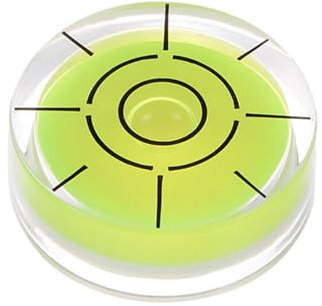 QUARKZMAN Nivel de Burbuja Redondo 32x12mm Mini Niveles de Burbuja de Precisión Circular para Nivelar Trípode de Cámara Telescopio Torno de Taller, Lima