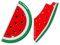 Holibanna 2 Pièces broche badge pastèque pinces à cardigan châle broche de dessin animé Broche de pastèque Pin's fruit pastèque Broche pull Broche pastèque dessin animé de zinc rouge