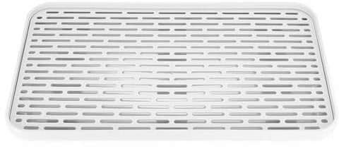 Escurridor de Platos con Bandeja de Goteo, Bandeja Escurridora Plástico, Escurridor Platos Cocina de Doble Capa para Encimera de Cocina, 31 x 17,5 x 2,2 cm