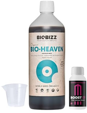 GROWMANIA Bio Heaven von BioBizz 1L + Probe Boost Up + Messbecher | Nährstoffaufnahmeverbesserer | Ideal für alle Pflanzenarten