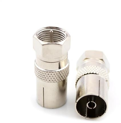 Connettori A Cavo Per TV, Connettori Per Cavi Coassiali, Connettore Aereo TV, Tappo Di Tipo F Mash Plug To Coax RF Plug Female Connector, Adattatore Antenna TV A Trasmissione Segnale Migliore