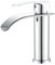 Beelee Einloch-Einhebel Wasserfall Waschtischarmatur mit G3/8 Kalt- und Warmwasseranschluss, verchromt, Moderne Armatur für Waschbecken im Badezimmer