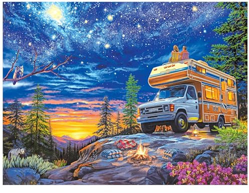 RoseArt - My Happy Place - Camper Night - 750 Piece Jigsaw Puzzle