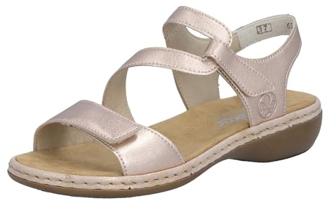 Rieker 659C7-89 Rose Gold Womens Comfortable Sandals