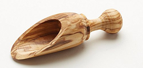 Olivewood Salt Scoop Olive wood - Approx. 9cm - Pack of 3