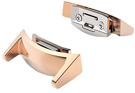 AISPORTS Kompatibel mit Samsung Gear S2 Edelstahl Metallverschluss, Gear S2 Watch Lugs, Gear S2 Watch Connectors, Gear S2 Watch Adapter, Austauschbare Anschlüsse für Samsung Gear S2 SM-R720/SM-R730