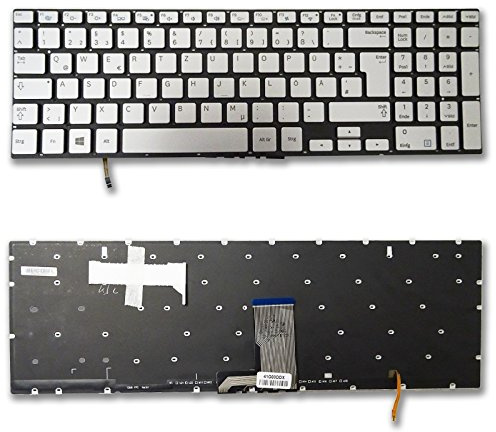 Bucom Tastatur für Samsung NP880Z5E NP670Z5E NP870Z5E NP780Z5E Silber Keyboard mit Backlight