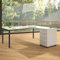 Weber Büro Winkelschreibtisch mit Standcontainer NOVA XL 180x163cm Weiß Eck-Schreibtisch, Gestellfarbe:Anthrazit