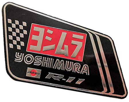 ADESIVO YOSHIMURA ALLUMINIO STICKER 3D ALTE TEMPERATURE SCARICO EXHAUST 10,5cm x 5,5cm