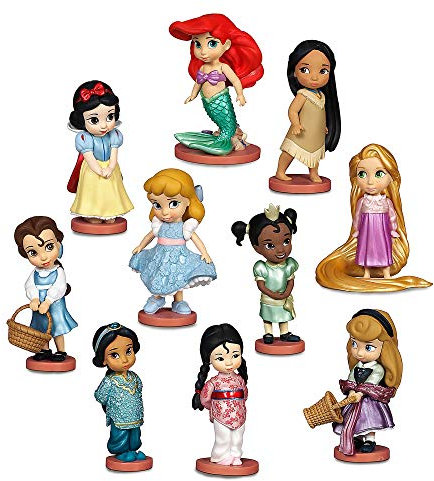 Disney Store Collection Animator, 10 pièces, détails pailletés sur Les Robes, incluant Les poupées Belle, Princesse Jasmine, Cendrillon et Bien d'autres, Convient aux Enfants de 3 Ans et Plus.