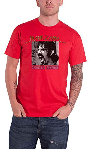 Frank Zappa T Shirt Chungas Revenge Album Cover Logo Nuovo Ufficiale Uomo Rosso Size XXL