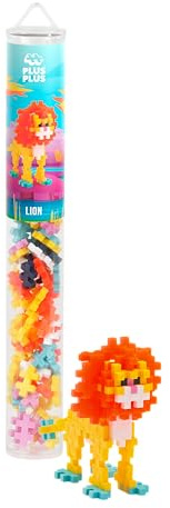 PLUS PLUS Building Blocks Toy - Animal Toys for Kids, Creative Learning Resources and STEM Play for Home and Travel - Girls and Boys Toys Age 5 Plus - Lion 100 Pieces