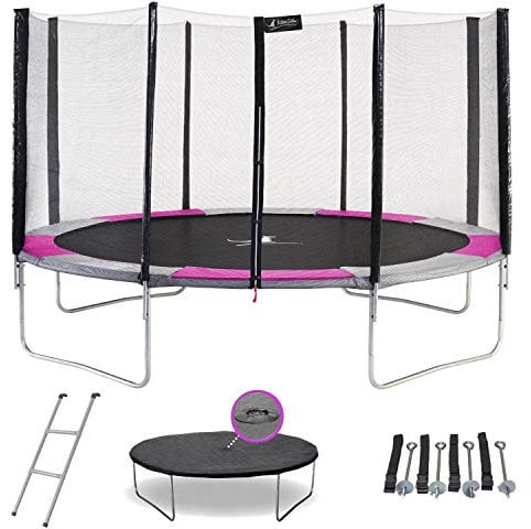 Kangui - Trampoline Rond Ø430cm avec Filet, échelle, bâche et kit d'ancrage - RALLI 430