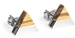 BeWooden Ohrstecker aus Holz | Triangle Collection | Schmuck für Junge Frauen | außergewöhnliche Geschenke für Naturfreunde & Holzliebhaber (Lini Earrings Triangle)