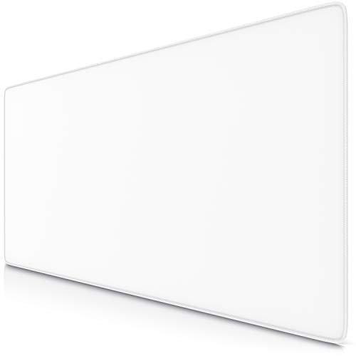 TITANWOLF XXL Speed Gaming Mauspad 900x400mm, Mousepad, Tischunterlage Large Size Groß, verbessert Präzision und Geschwindigkeit, abwaschbar, für Microsoft Logitech Maus Tastatur, Weiß