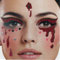 Brandsseller Gesichts-Tattoo Blut Träne - Aufkleber Set Klebetattoos Temporäre Tattoos Halloween/Karneval Rot