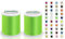 2x Madeira Polyneon 40 | SET | 1000 m Spule | Doppelpack | Stickgarn | Maschinenstickgarn… (1850 Neon lime (Neon Limone))