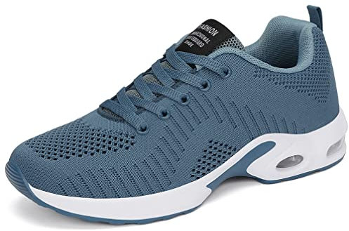 DANNTO Damen Laufschuhe Atmungsaktiv Turnschuhe Schnürer Leichte Stoßfest Mode Sportschuhe Outdoor Athletisch Sneaker für Gym Walking Jogging Laufen Basketball Frühling Sommer(Türkis,39)