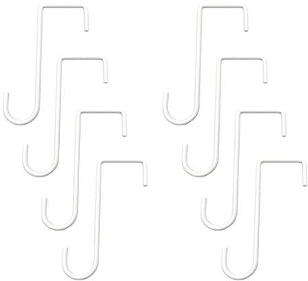 Zimjoy 8 Stück Zaunhaken,Garten Hängehaken Pflanze Kleiderbügel Gaderobenhaken,Küchenhaken für Gartendeko,zum Aufhängen von Pflanzen,Vogelfutterspendern,Laternen,Windspielenr(Weiß