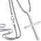 555Jewelry Edelstahl Kreuz Halskette Anhänger für Damen und Herren 40,6–66 cm Kastenkette, Metall, nicht bekannt