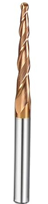 1 pc HRC62 carbure de tungstène conique boule nez fin fraise CNC gravure sculpture routeur bits fraise pour bois et métal,R0.25-15-38.1-D3.175
