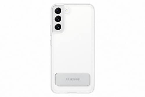 Samsung Clear Standing Cover Smartphone Cover EF-JS906 für Galaxy S22+, Handy-Hülle, ausklappbarer Standfuß, Schutz Case, stoßfest, Transparent