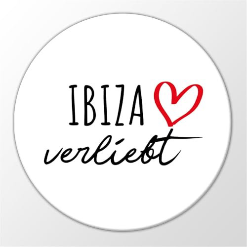 Huuraa Magnet Ibiza verliebt Geschenk Kühlschrankmagnet 59mm Flaschenöffner Ibiza Geschenkidee