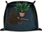 SisBroo Wasserdichte Pflanzen-Umtopfmatte für den Innenbereich, faltbare Zimmerpflanzen, Sukkulenten, Pflanzmatte, tragbare Gartenmatte, 68,1 x 68,1 cm, Schwarz