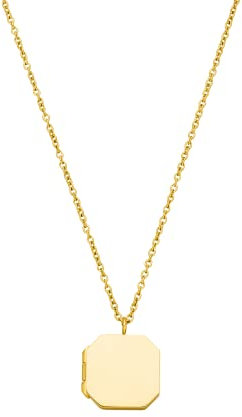 Purelei® Elegance Medaillon Kette (Gold), Damen Halskette aus langlebigem Edelstahl, Wasserfester Schmuck mit Anhänger, 50-55 cm Länge verstellbar