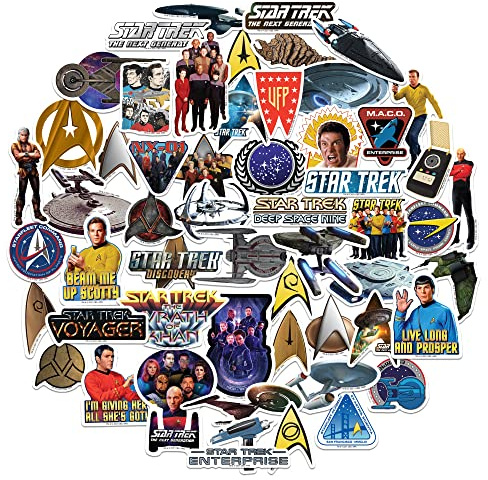 Star Trek 50 Aufkleber Pack – wasserdichte Vinyl-Aufkleber
