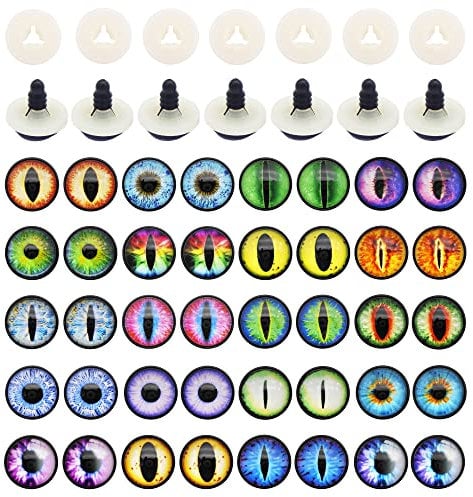 20 Pairs Dragon Eye Safety Eye for Stuffed Animal Doll Making with Washer Craft Eyes Teddy Bear Amigurumi Crochet Toy 10MM