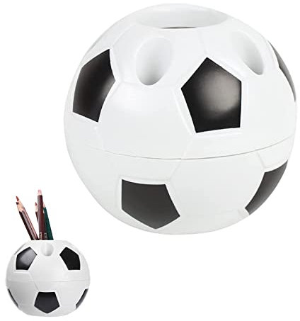 2 Stück Kreativ Stiftehalter Fußball Bleistiftbehälter Organizer Stiftehalter Stifteköcher Schreibtisch Organizer Kinder Bleistift Desktop Aufbewahrungsbox für Schreibtisch Homeschool Büro Schwarz