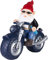 BRUBAKER Gartenzwerg Motorrad Schwarz - Zwerg Motorradfahrer Biker mit Bierflasche - Rocker Gartenfigur Lustig - Dekoration Wetterfest für Garten Campingplatz - Gartendeko für außen - 28 cm