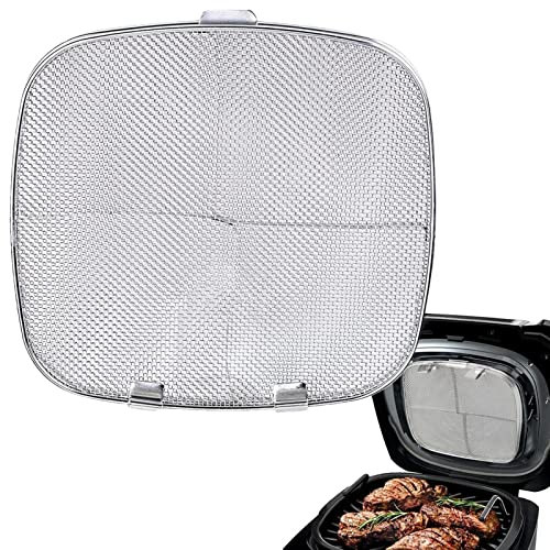 Edelstahl Spritzschutz für Ninja Foodi AG301 - Zubehör für Airfryer für Ninja Foodi Indoor Grill - Zubehör für Grill und Airfryer für Ninja Foodi AG300, AG300C, AG301C, Delr