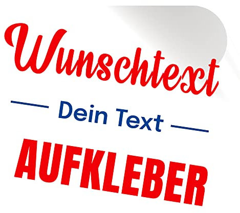 Wunschtext Aufkleber Auto Motorrad Fahrrad Boot-klebt auf jeder glatten Oberfläche - Aufkleber selbst gestalten - 10cm bis 124cm Länge Auto Aufkleber Buchstaben Aufkleber car Sticker - Klebebuchstaben