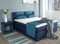 AUKONA Boxspringbett Piano 140x200, Blau H4, 7 Zonen Taschenfederkern-Matratze, H2 H3 H4, Komfortschaum-Topper, Lieferung und Aufbau kostenlos