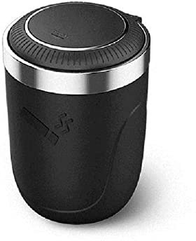 Auto Aschenbecher für V-W Amarok Arteon Caddy Crafter Golf Golf Variant, Rauchfreier Aschenbecher, Tragbarer Aschenbecher mit Deckel Aschenbecher,Black