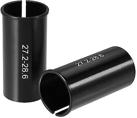 X AUTOHAUX 2 Pcs 27.2mm to 28.6mm Bike Seat Post Tube Adapter Reducing Sleeve