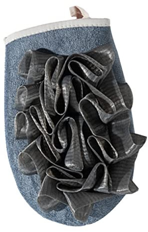 BOKIOESDE Serviette Double face gants de bain réutilisables douche exfoliant dissolvant de toilette corps salle de bain accessoires de bain à double usage, Gris