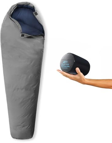 Litume Ultra Kompakt Daunen Schlafsack Für Sommer und 3 Jahreszeiten, 700+ Fill Power Daunen, Ultra Leicht Mumien, Tragbar, Wandern, Reisen, Camping, Rucksackreisen, Erwachsene, Outdoor(C2102us)