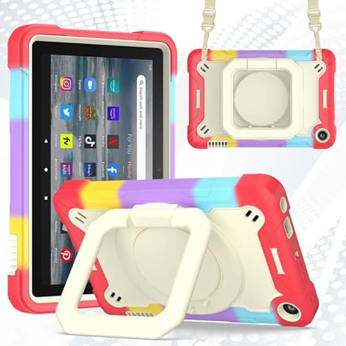 Funda para tablet Amazon Kindle Fire 7 2022 de silicona + soporte para pulsera de PC